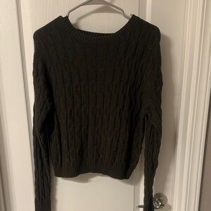 Olive Cable Knit Sweater